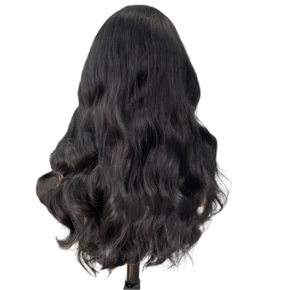 Classic Curl Black PREMIUM SYNTHETIC 13x6 Lace Front Glueless Wig With Natural Hairline