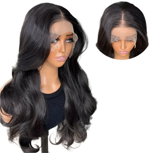 Black Salon Blowout PREMIUM SYNTHETIC 13x6 Glueless Lace Front Wig with Natural Hairline